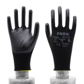 Faba EP-1321 Siyah Nitril Polyester Eldiven-L thumbnail 3