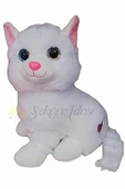 Şeker Adası Kar Beyaz Peluş Kedi 28 Cm--skradapelus47 thumbnail 1