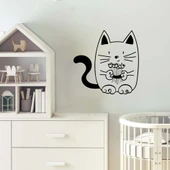 Elinde Çiçekli Kedi Sticker thumbnail 2