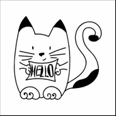Hello Kedi Sticker thumbnail 1