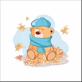 Sonbahar Ayıcık Sticker thumbnail 1