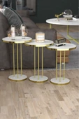 Zigon Sehpa Terra Gold Beyaz thumbnail 2