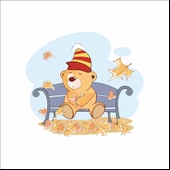 Sonbahar Ayıcık Sticker thumbnail 1