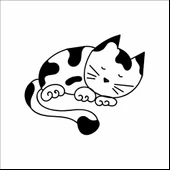 Uyuyan Kedi Sticker thumbnail 1