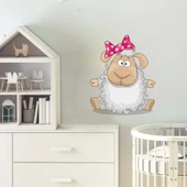 Sevimli Koyun Duvar Sticker thumbnail 2