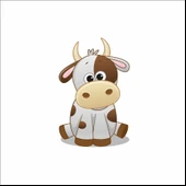 Sevimli İnek Sticker thumbnail 1