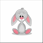 Sevimli Tavşan Sticker thumbnail 1