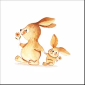 Sevimli Tavşan Duvar Sticker thumbnail 1