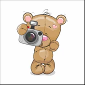 Fotoğraf Çeken Ayıcık Sticker thumbnail 1