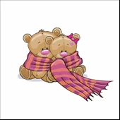 Birbirine Sarılan Ayılar Sticker thumbnail 1