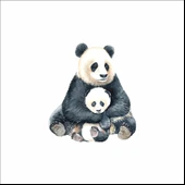Anne Çocuk Panda Sticker thumbnail 1