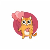 Kalpl, Balonlu Kedi Sticker thumbnail 1
