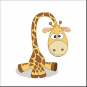 Sevimli Zürafa Sticker thumbnail 1