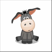 Sevimli Eşşek Sticker thumbnail 1