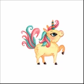 Sarı uncorn Sticker thumbnail 1