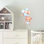 Balon Tutan Sevimli Ayıcık Duvar Stickerı thumbnail 2