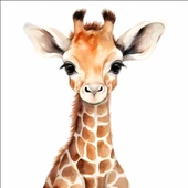 Sevimli Zürafa Sticker 1 thumbnail 1