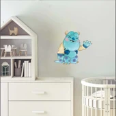 Sevimli Mavi Canavar Karakter Duvar Stickerı thumbnail 2