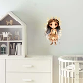 Doğa Temalı Kabile Prensesi Duvar Stickerı thumbnail 2