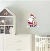 Noel Baba ve Geyik duvar Stikcer thumbnail 2
