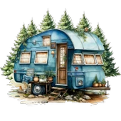 Çam Ağaçlı Karavan Duvar Stickerı thumbnail 2