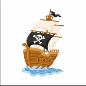 Korsan Gemisi Duvar Sticker'ı thumbnail 1