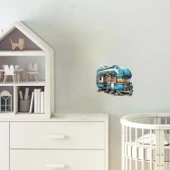 Çiçekli Karavan Duvar Stickerı thumbnail 1