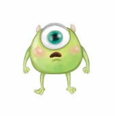Mike Wazowski Komik İfade Duvar Dekoru thumbnail 1