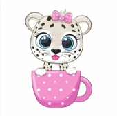 Fincanda Leopar Yavrusu Duvar Sticker'ı thumbnail 1