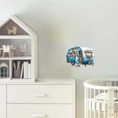 Mavi Karavan Duvar Stickerı thumbnail 1