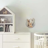 Kanatlı Köpek Ailesi Duvar Sticker'ı thumbnail 1