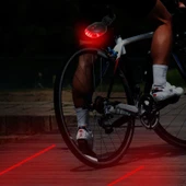Bisiklet Led Stop Lambası Lazer Şeritli Arka Stop thumbnail 4