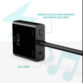 Syncwire HDMI to VGA Ses ve Micro Usb Çıkışlı Adaptör Çevirici thumbnail 2