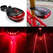 Bisiklet Led Stop Lambası Lazer Şeritli Arka Stop thumbnail 2