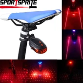 Bisiklet Led Stop Lambası Lazer Şeritli Arka Stop thumbnail 3