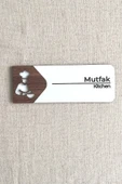 Mutfak Kapı Tabelası – Kapı İsimliği | 19x7 cm Çift Katmanlı Yönlendirme Levhası thumbnail 1