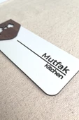 Mutfak Kapı Tabelası – Kapı İsimliği | 19x7 cm Çift Katmanlı Yönlendirme Levhası thumbnail 3