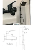 armour armatür Siyah Banyo Batarya Seti thumbnail 1