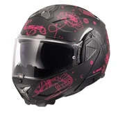 LS2 ADVANT 2 SOPHIA MAT SİYAH-PEMBE KASK thumbnail 1
