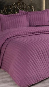 Dublin Çift Kişilik Kapitoneli Yatak Örtüsü Mürdüm thumbnail 6