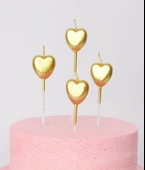 4'lü Kalp Gold Mum thumbnail 1