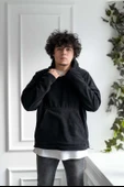KAPŞONLU OVERSİZE POLAR ERKEK SWEATSHİRT thumbnail 9
