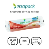 Ersopack 55X60cm Orta Boy Çöp Torbası 20x4 Adet thumbnail 2