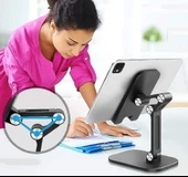 Kademeli Katlanabilir Masaüstü Telefon Tablet Standı MC-472 thumbnail 5