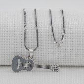 Gitar Tasarımlı 925 Ayar Gümüş Kolye thumbnail 2