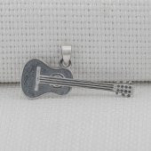 Gitar Tasarımlı 925 Ayar Gümüş Kolye Ucu thumbnail 2