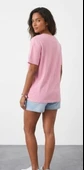 Pembe Kadın Çiçek Baskılı T-shirt thumbnail 2