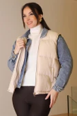 YELEK DETAYLI LACİ KADIN KOT MONT  D99423-2K5 thumbnail 2