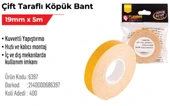 Çift Taraflı Köpük Bant 19mm x 5m thumbnail 1