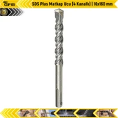 Gfb Sds Plus Matkap Ucu (4 Kanallı) | 16X160 Mm thumbnail 1